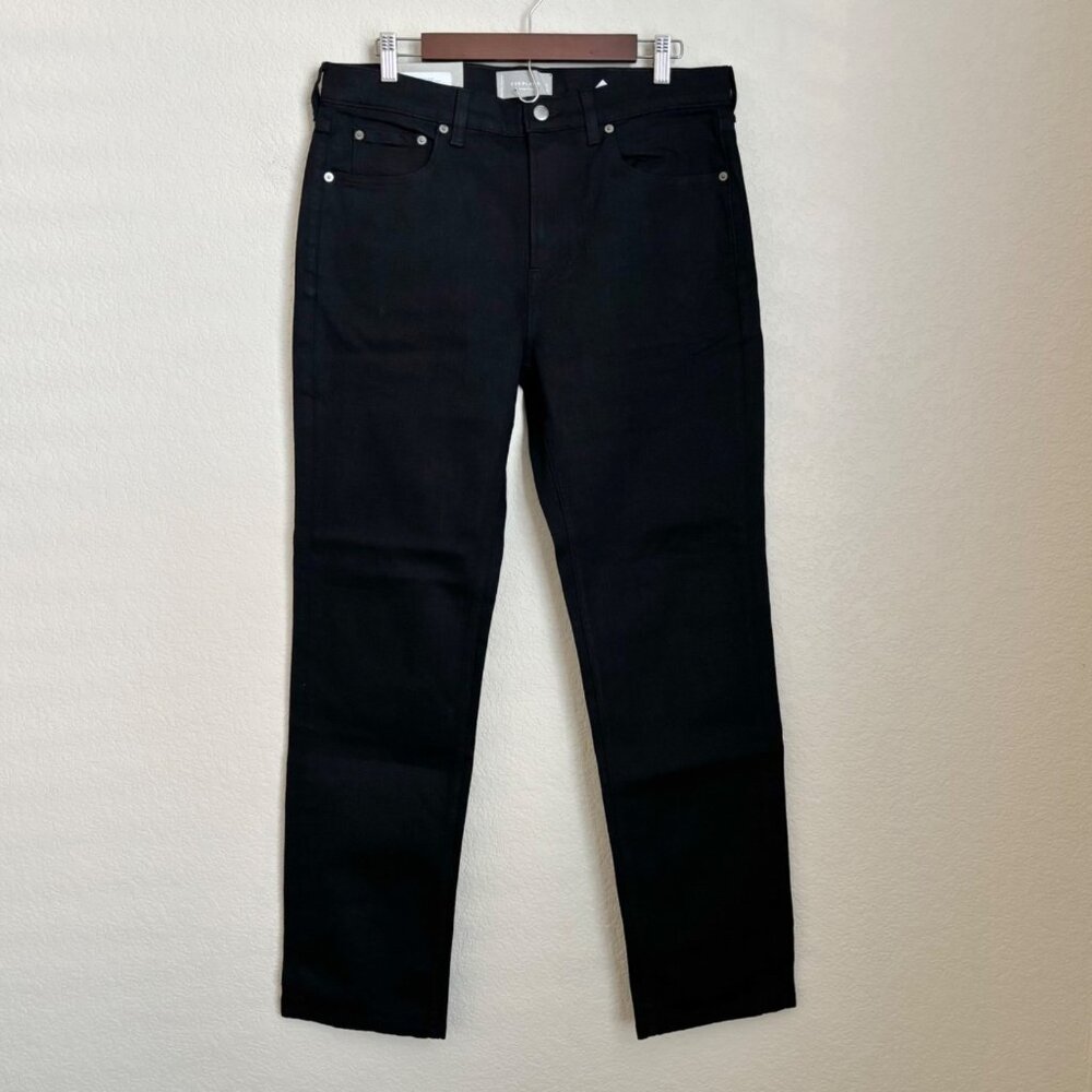 Everlane Straight Fit Jeans Men’s 32x32 Black Low Stretch Denim New With Tags